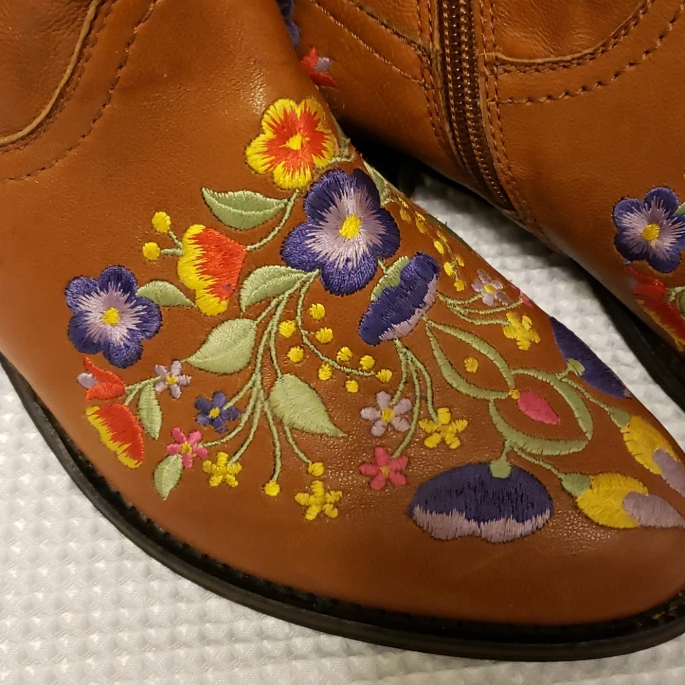 Steve Madden boots zipper size 6 leather upper - Picture 2 of 4